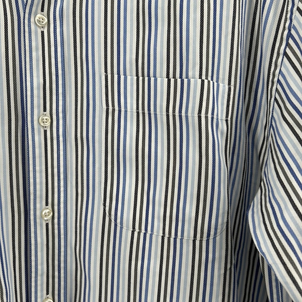 Cutter & Buck Signature Collection Shirt Mens 2XL Oxford Blue Stripe Preppy - Picture 3 of 10